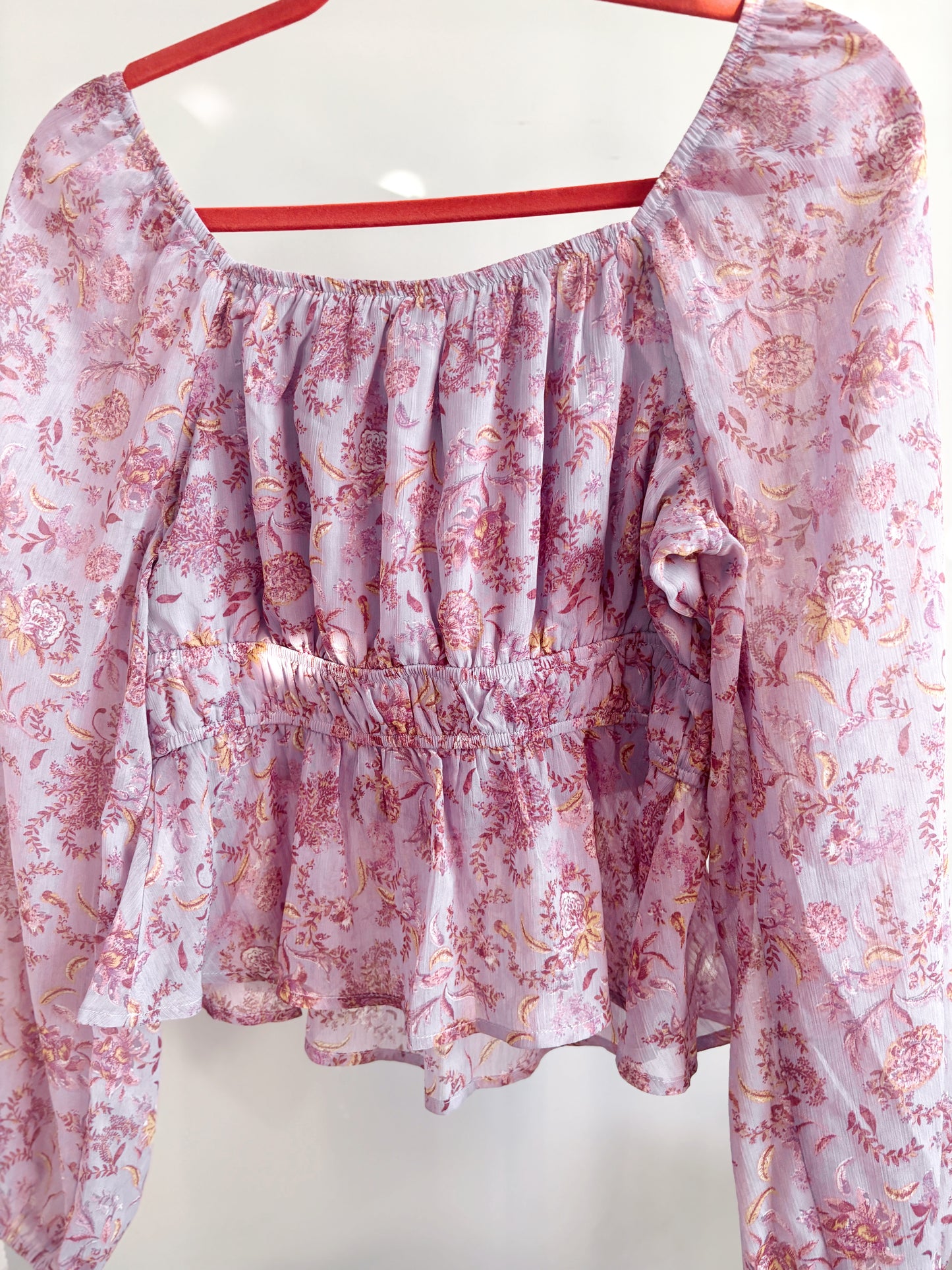 Chiffon Peplum Top