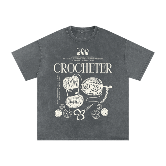 CROCHETER TEE - gray