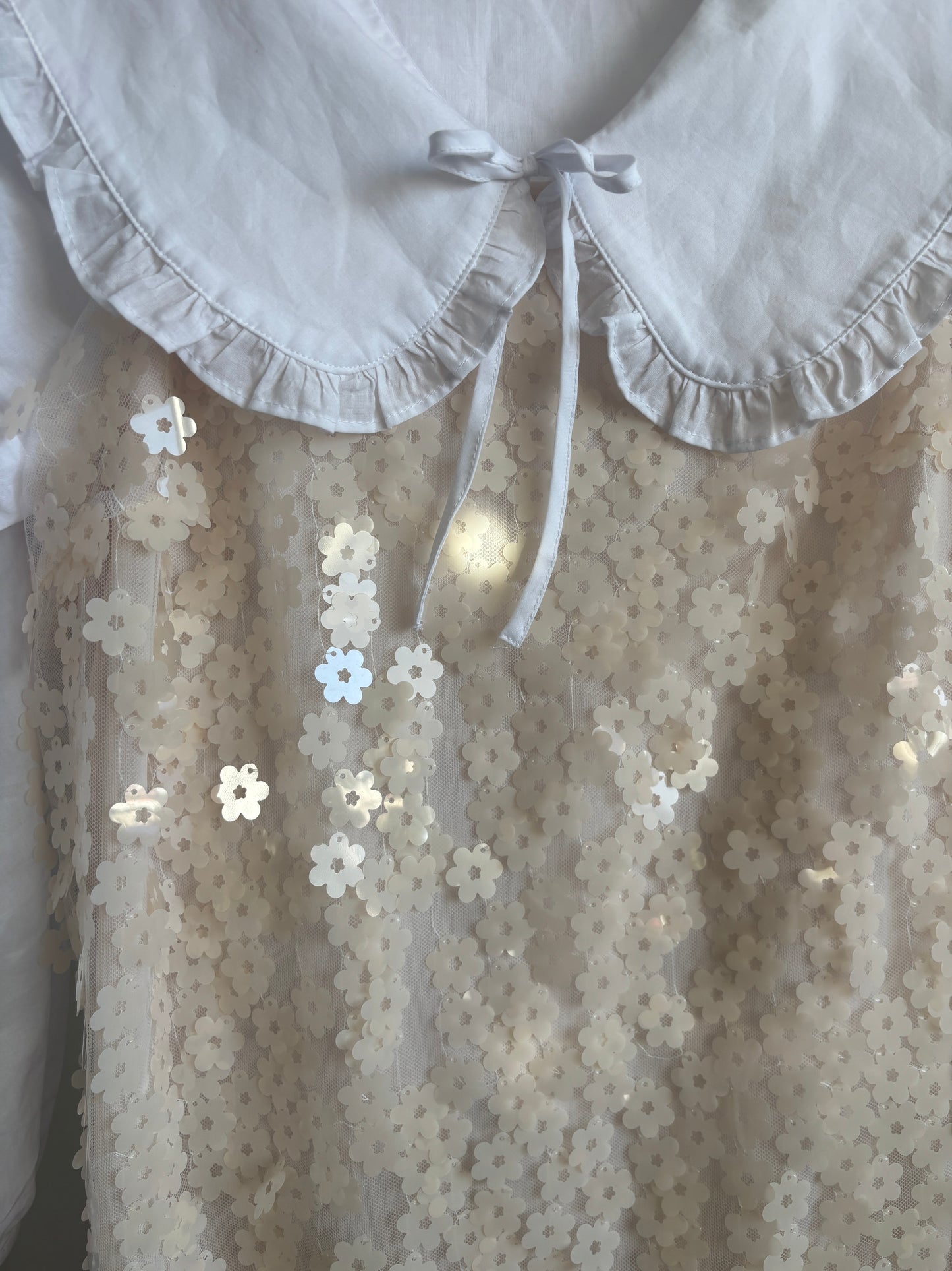 Floral sequins mini dress