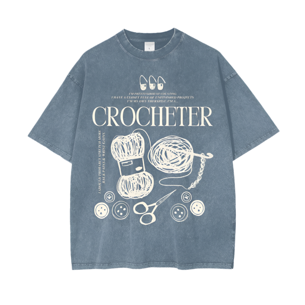 Crocheter Tee (Denim)