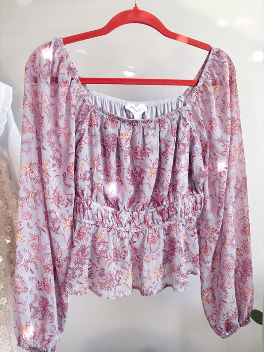 Chiffon Peplum Top