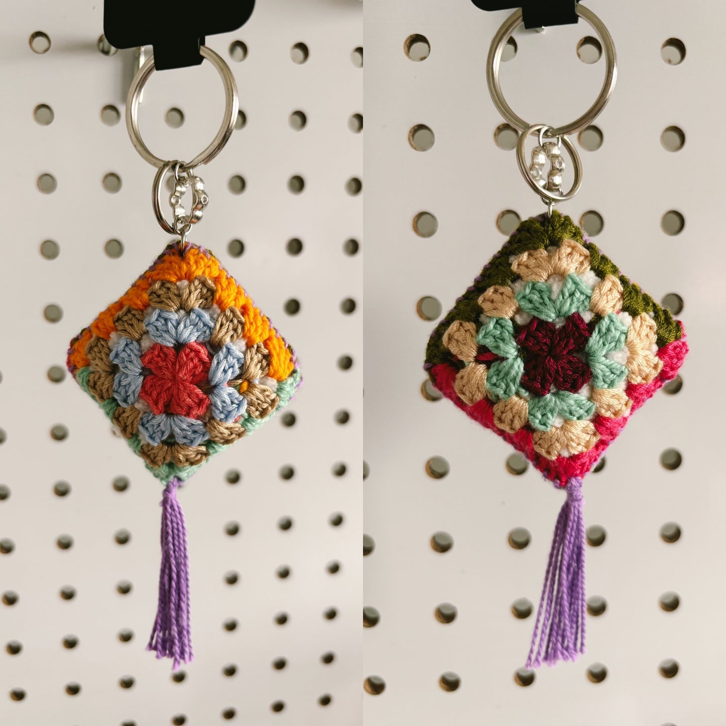 Granny Square Keychains