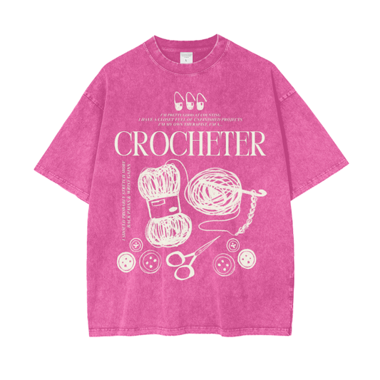 Crocheter Tee (Pink)