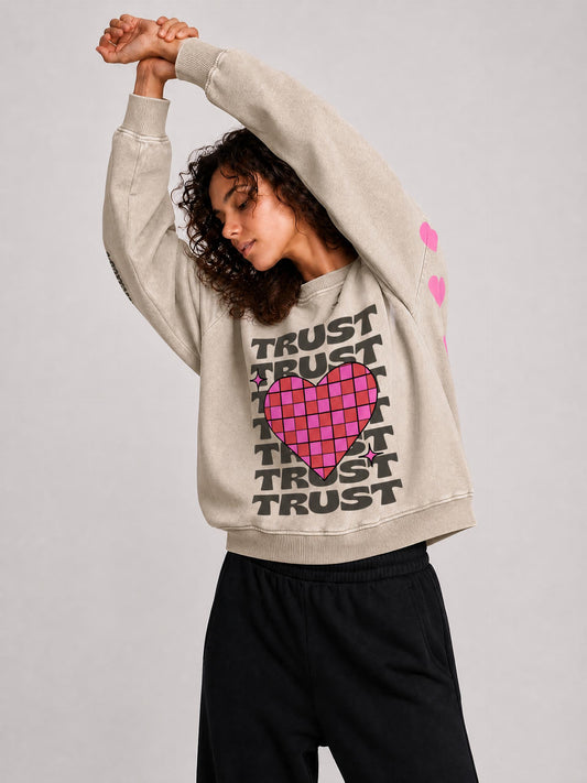 Snow Washed Oversized Sweatshirt