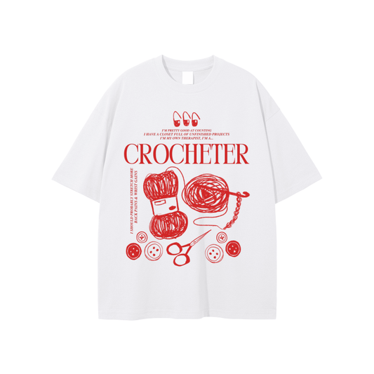 Crocheter Tee (White)