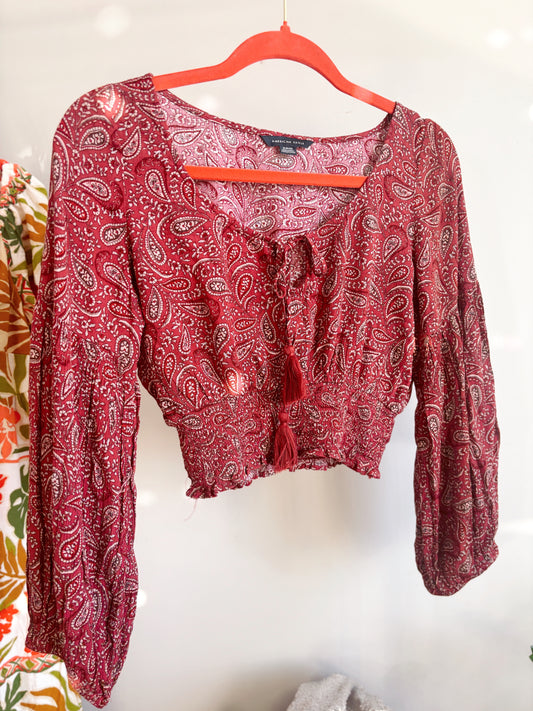 Paisley Cropped Top