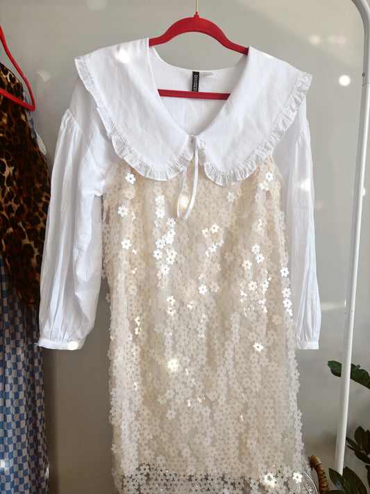Floral sequins mini dress