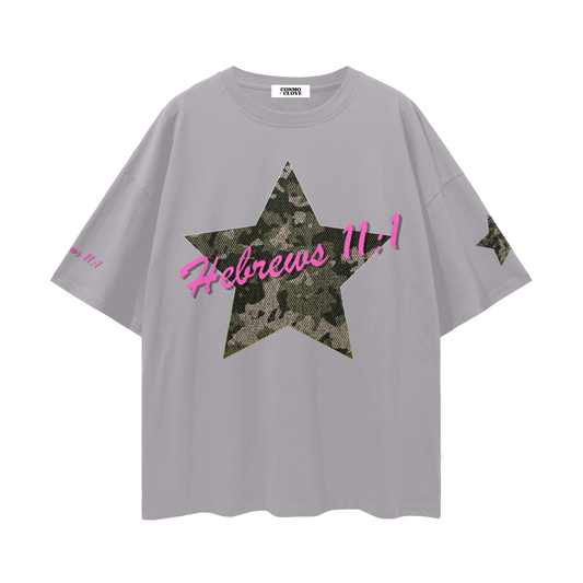 By Faith (Oversized tee) Grey