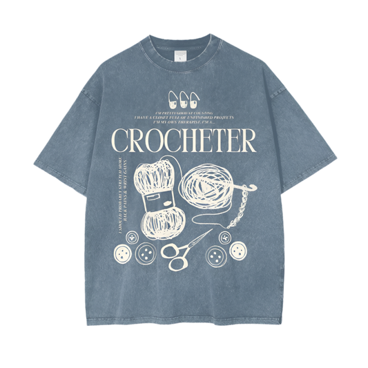 Crocheter Tee (Denim)