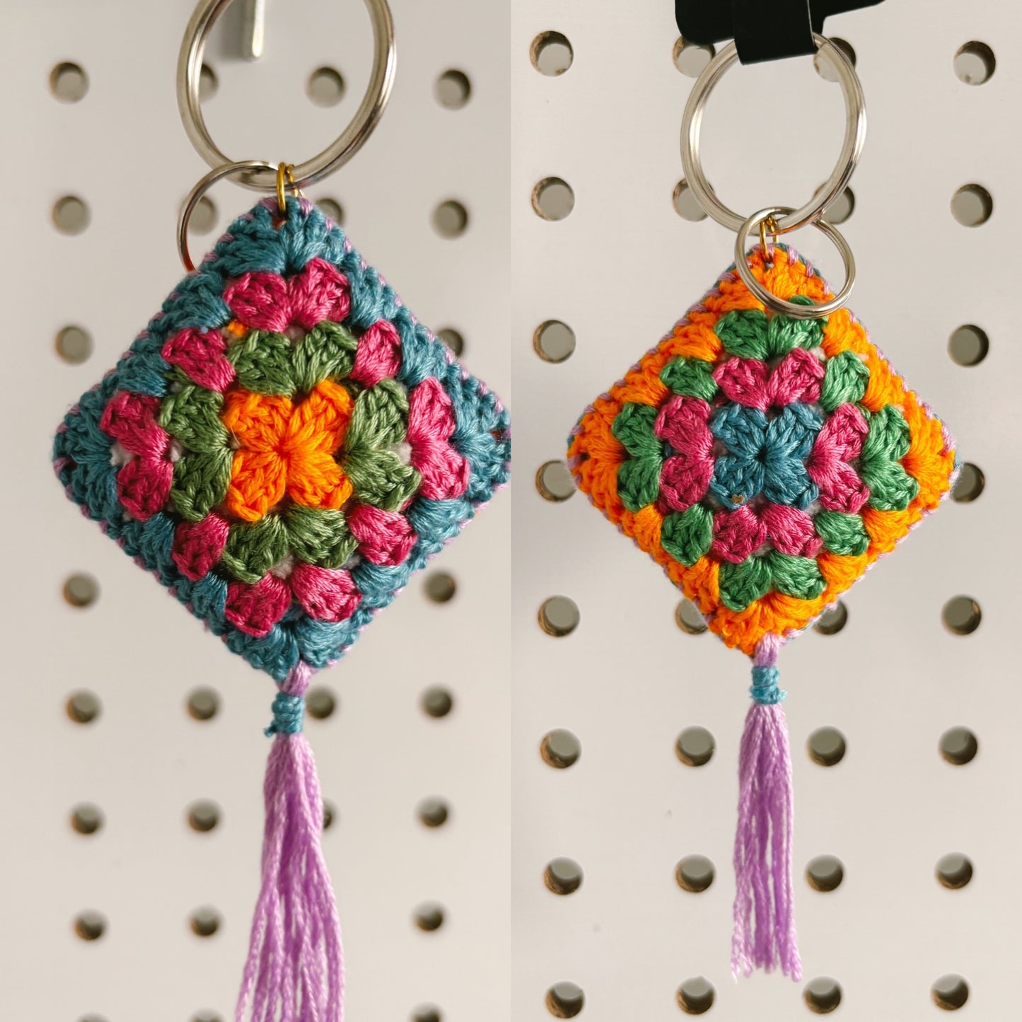 Granny Square Keychains