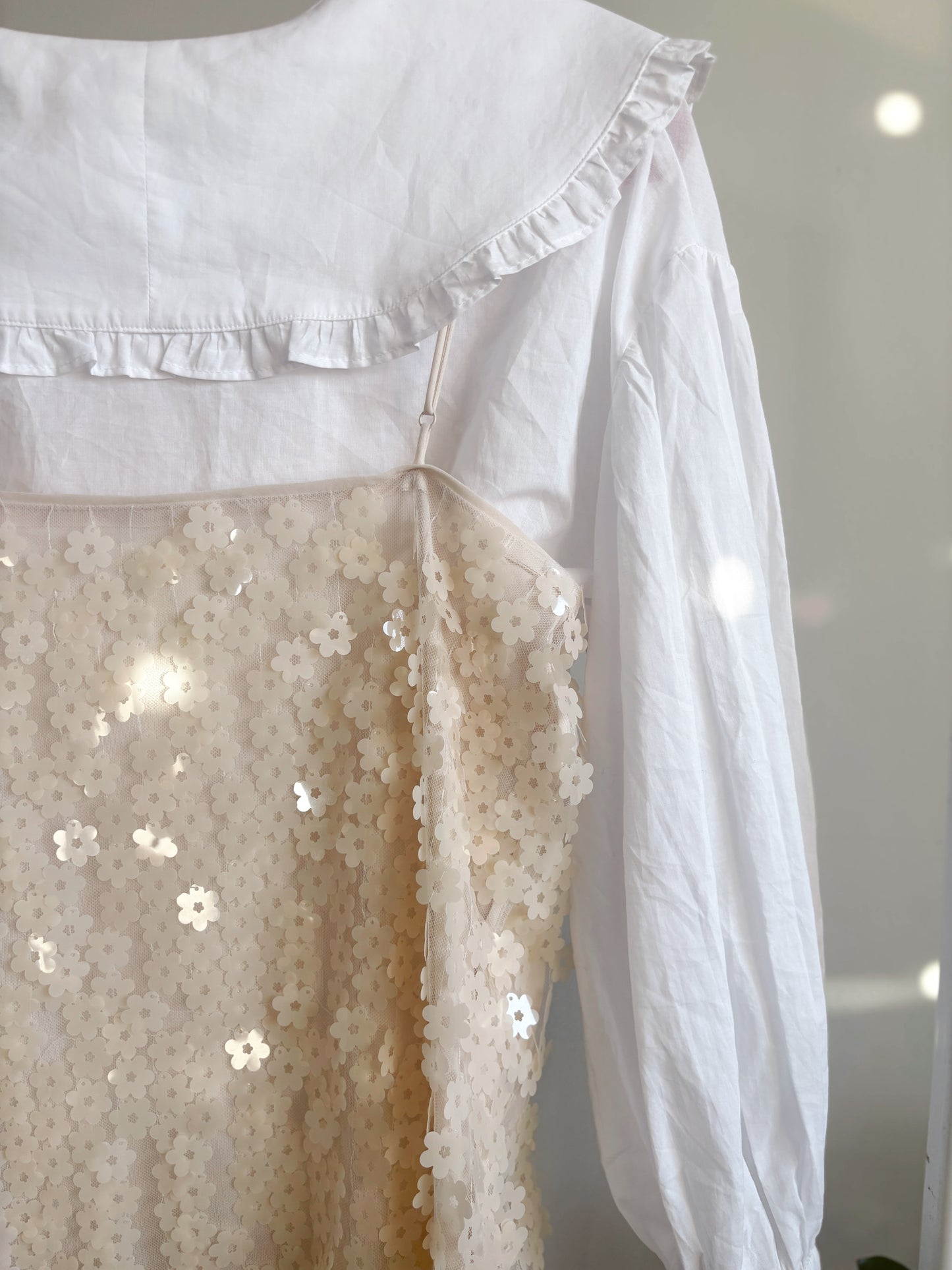 Floral sequins mini dress