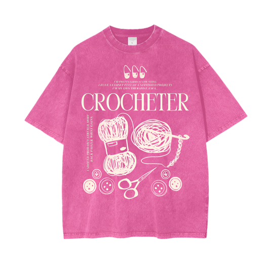 Crocheter Tee (Pink)