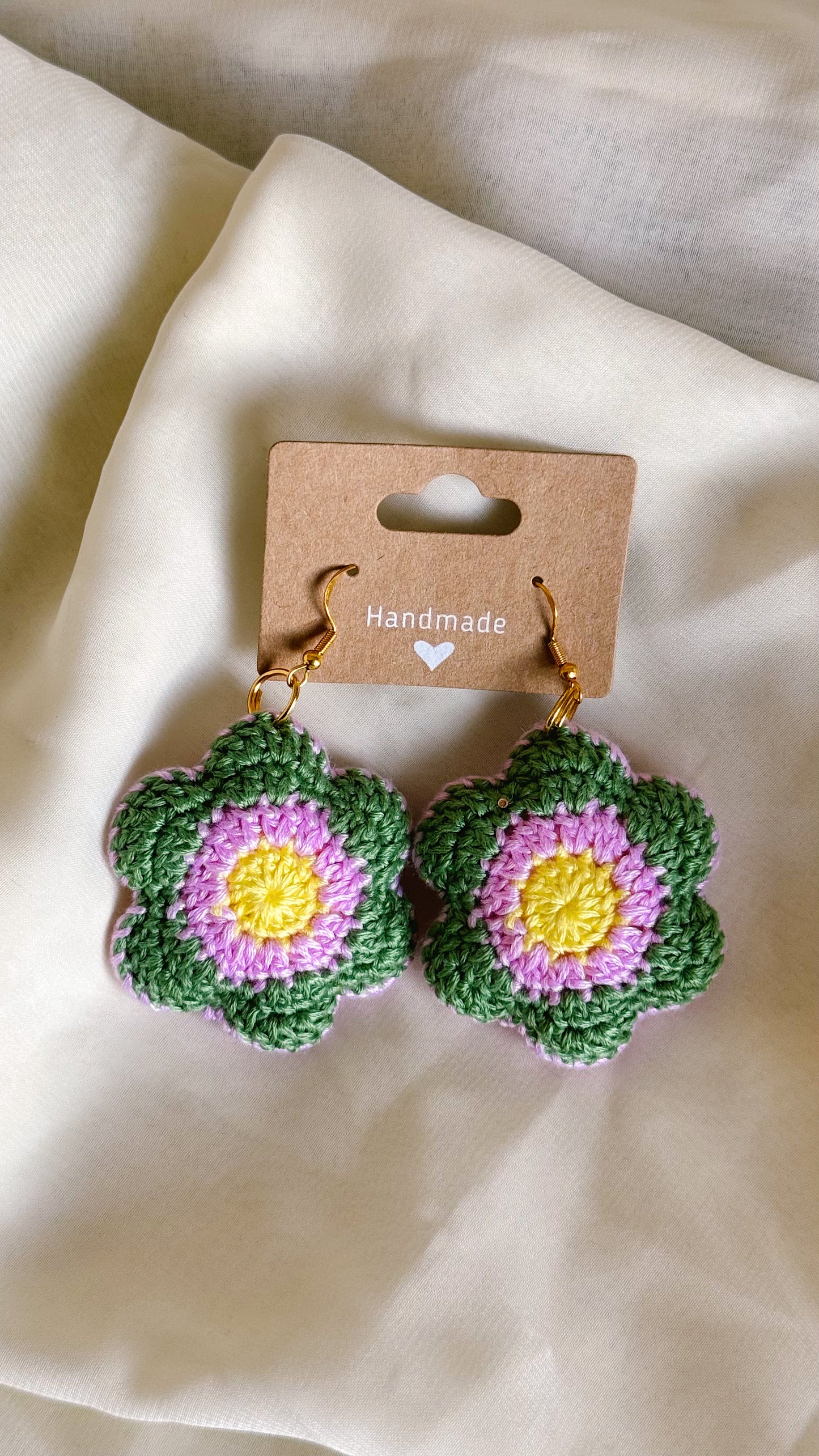 Larger Crocheted Earrings