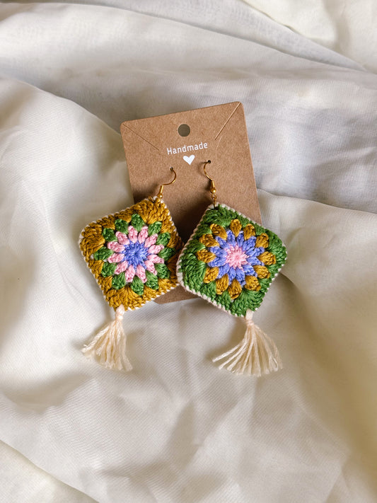 Larger Crocheted Earrings
