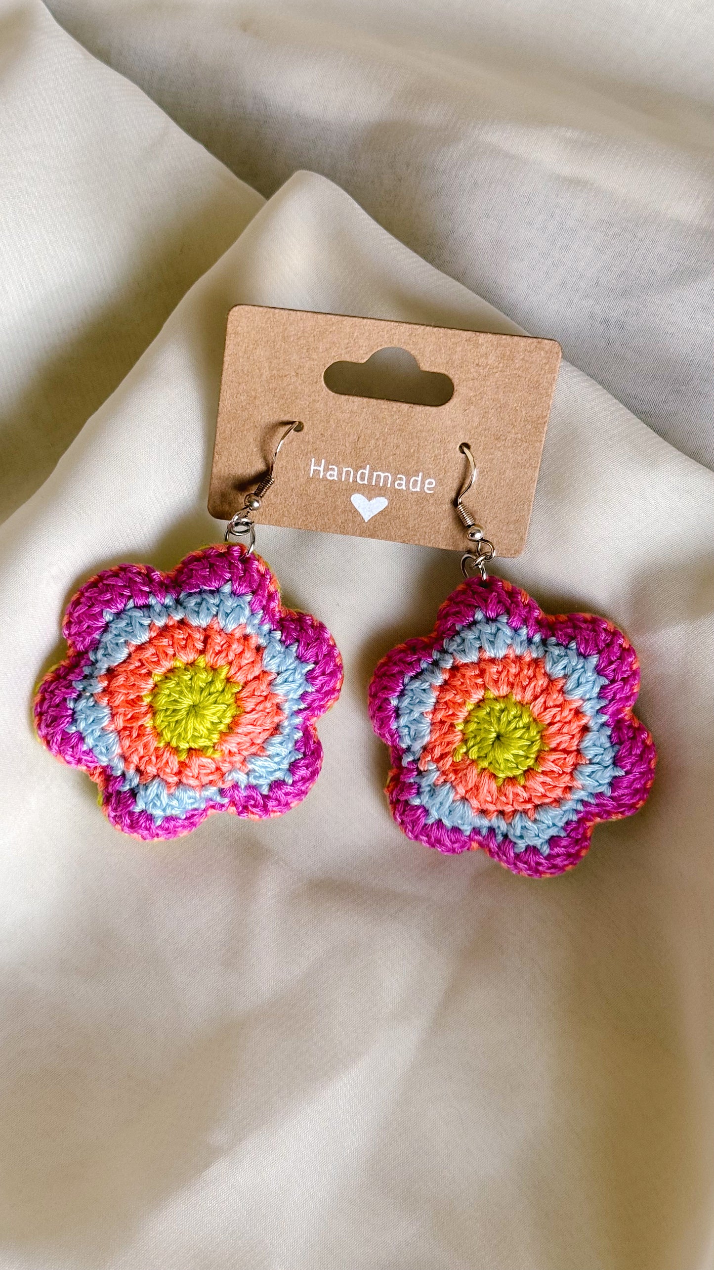 Larger Crocheted Earrings