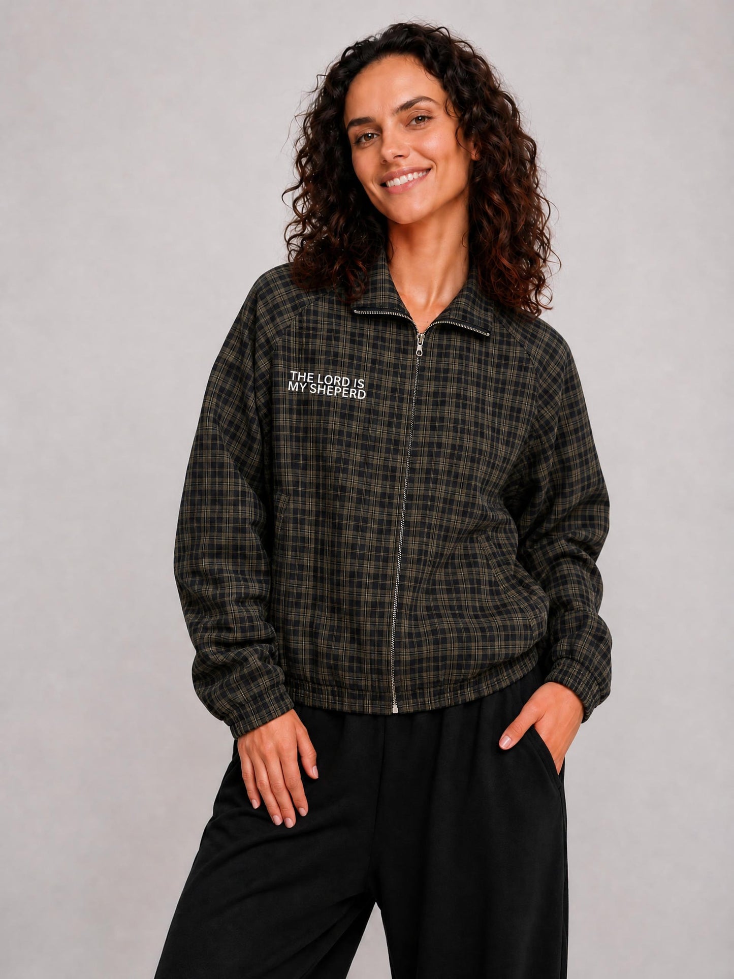 Plaid Zip Jacket - The Lord is My