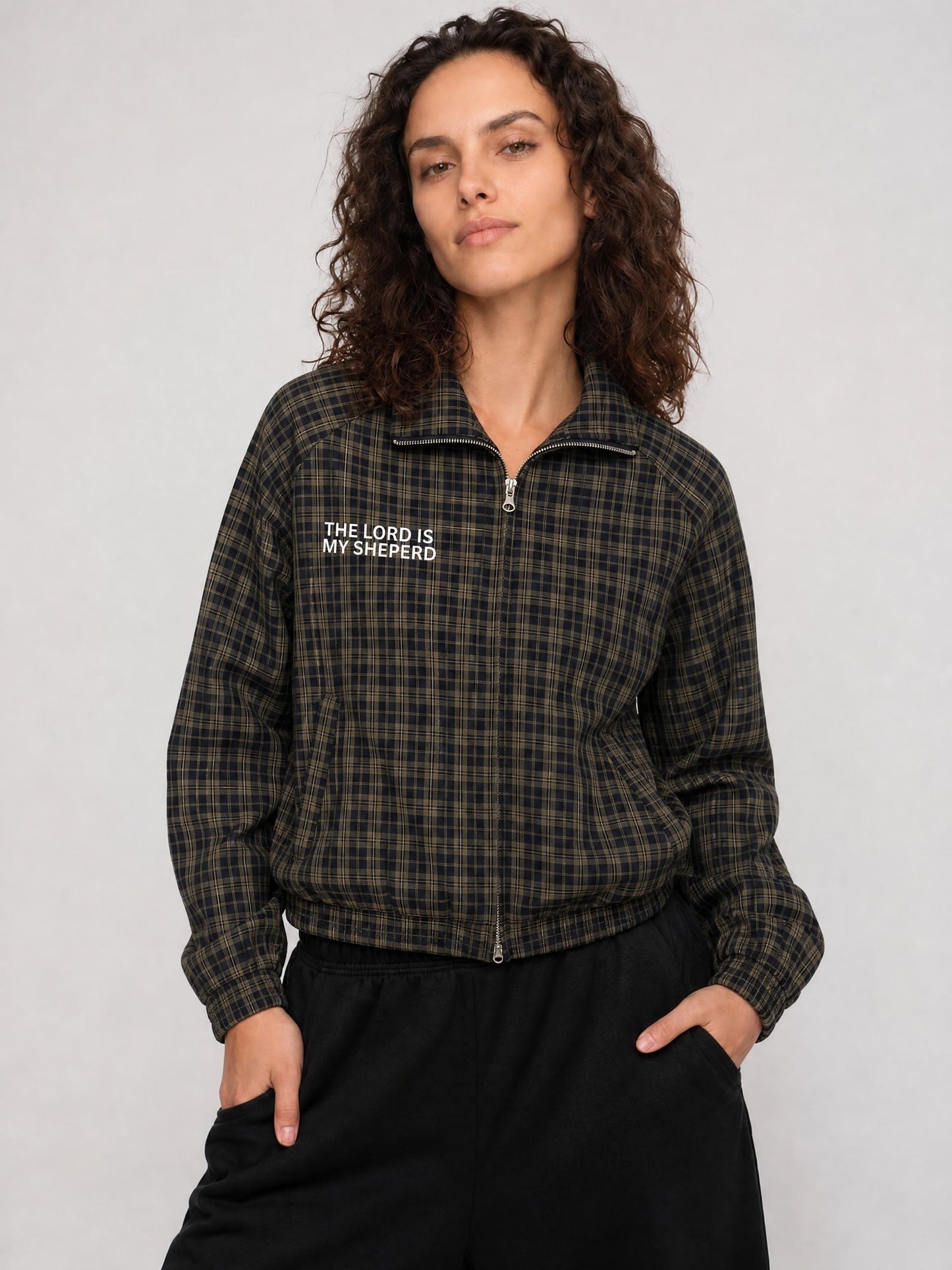 Plaid Zip Jacket - The Lord is My
