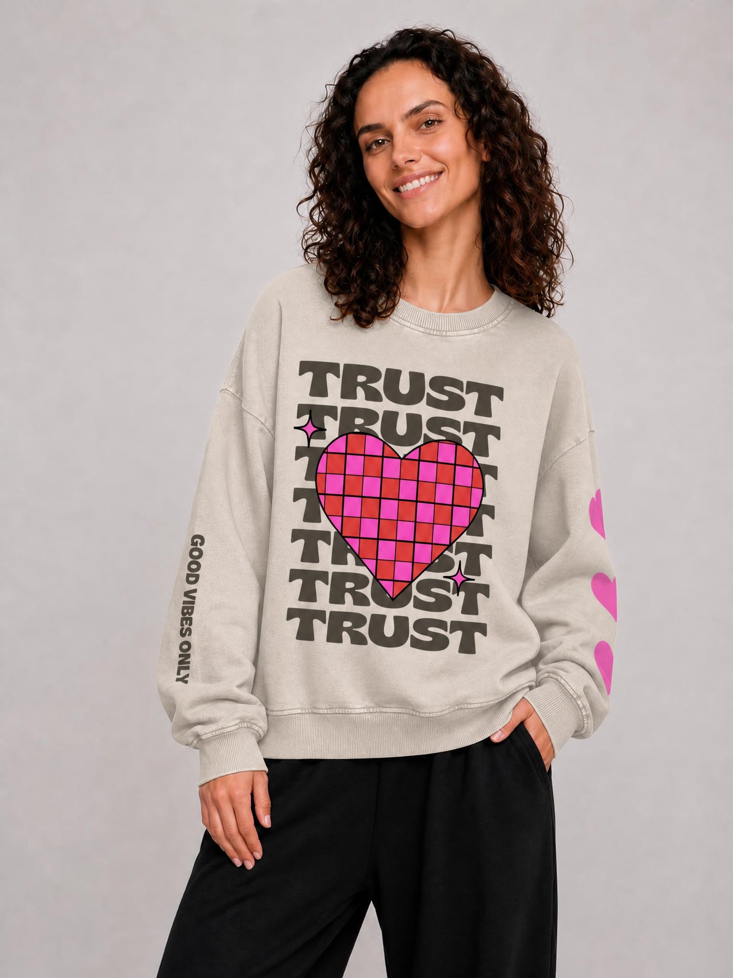 Snow Washed Oversized Sweatshirt