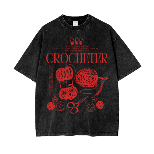 Crocheter Tee (Black)