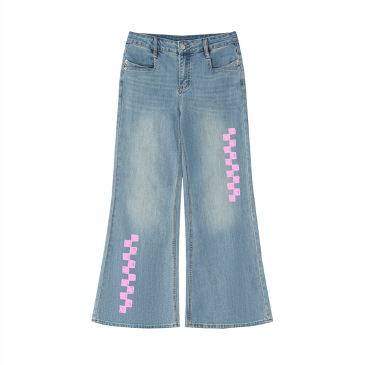 Women's Vintage Wash Flared Leg Jeans