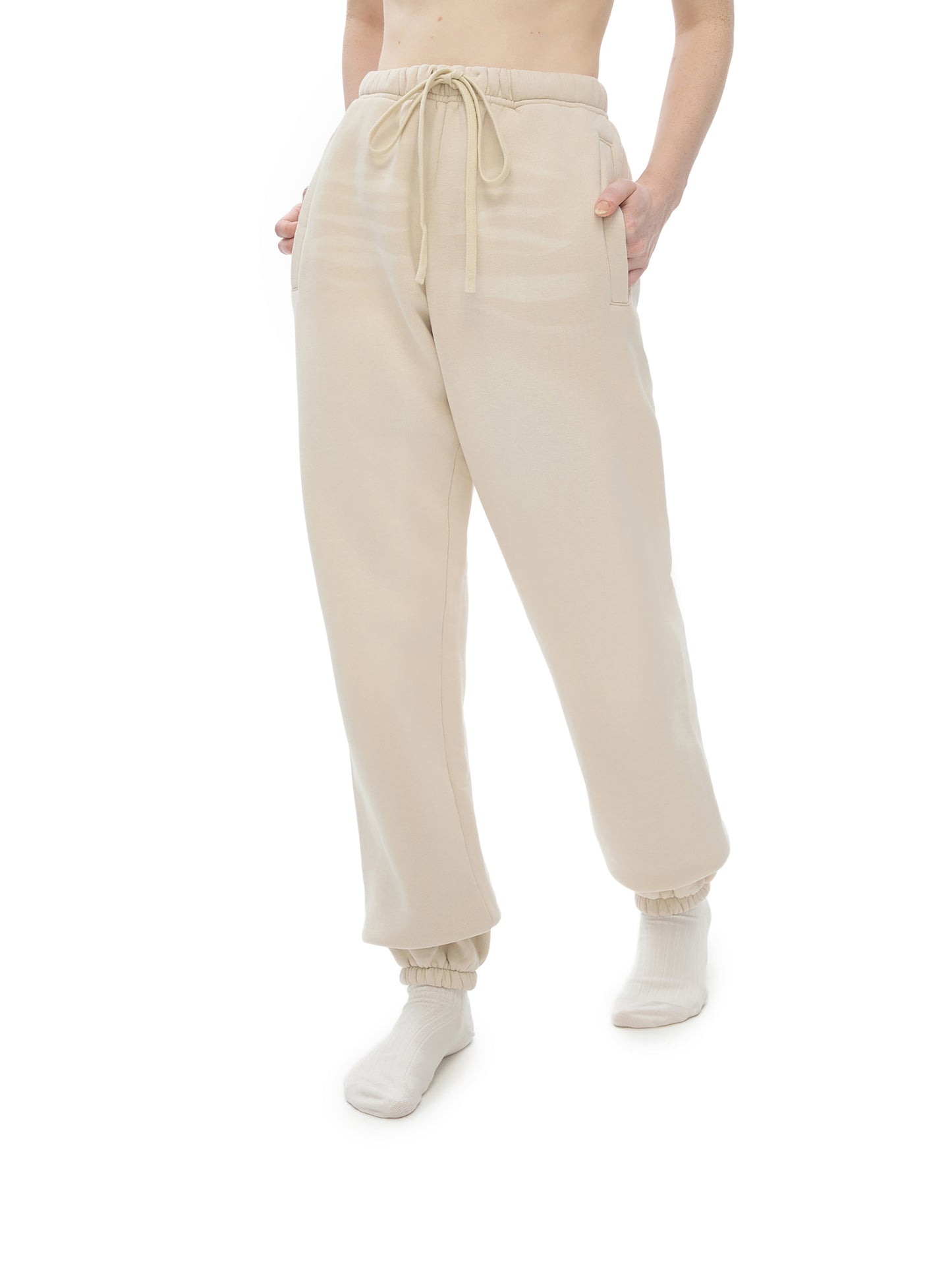 Basic CREAM Sweatpants (fleece)
