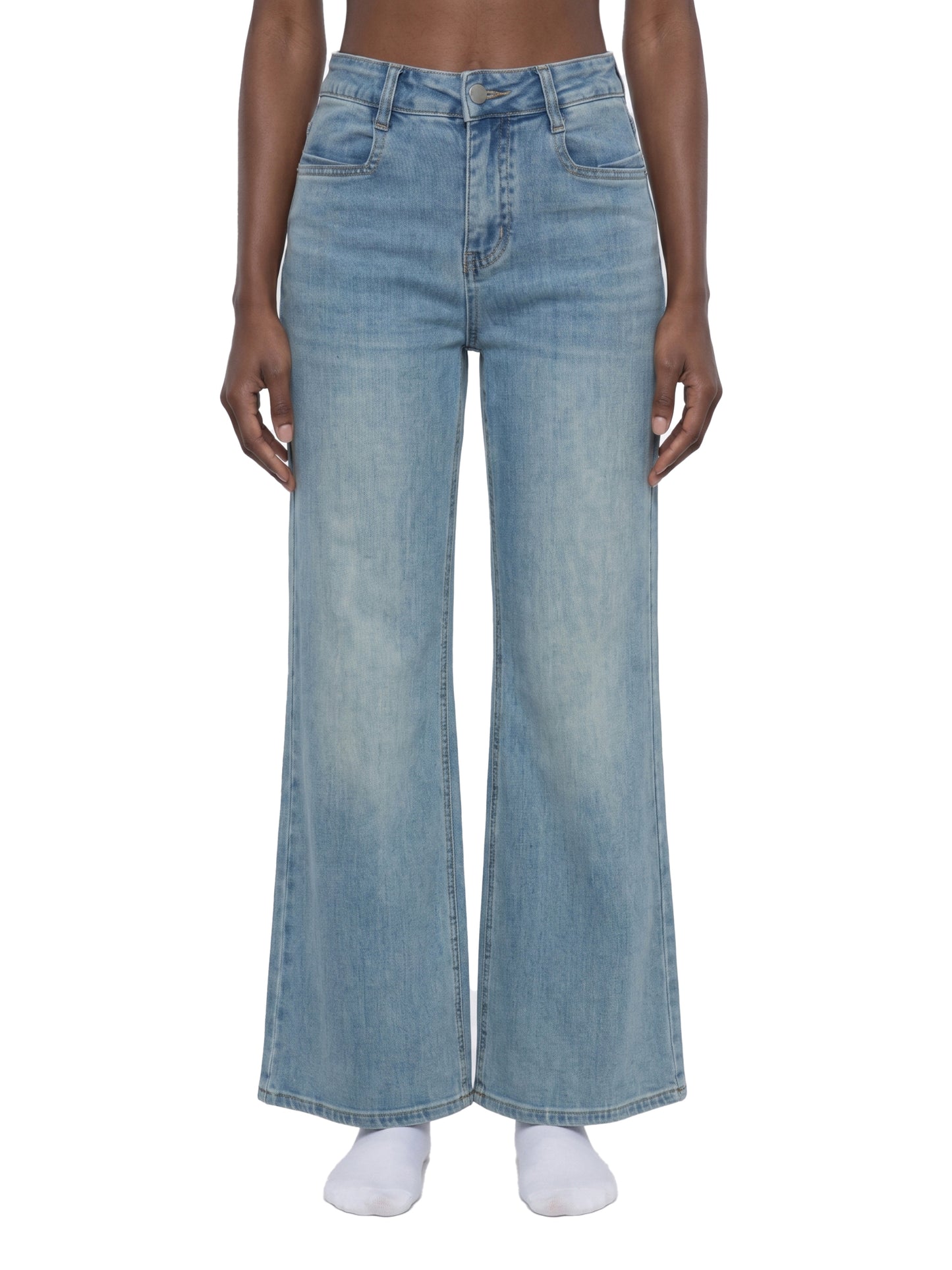 Women's Vintage Wash Flared Leg Jeans